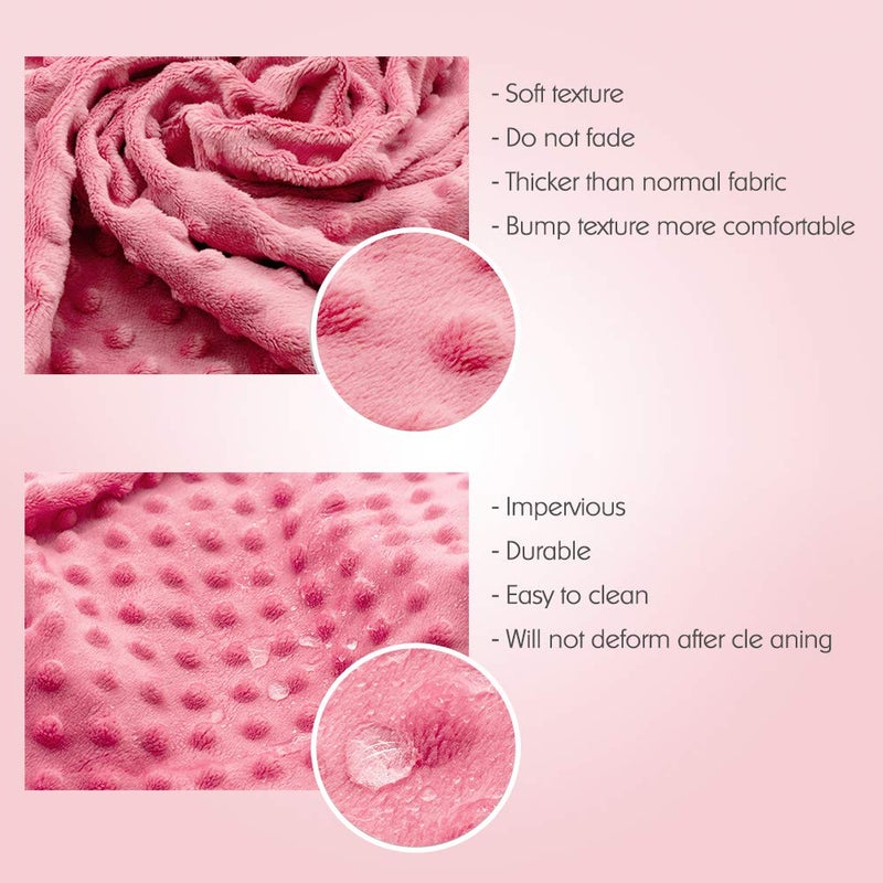 QUENESS Baby Changing Pad Cover, Super Soft Plush Dot Diaper Changing Table Covers for Baby Girls and Boys, Ultra Comfortable, Safe for Babies, Fit 32"/34'' x 16" Pad (Strawberry Red) - Image 2